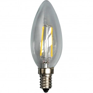 100pcs E-14 C6 CANDLE FILAMENT LED BULB 220V 2W 2800K