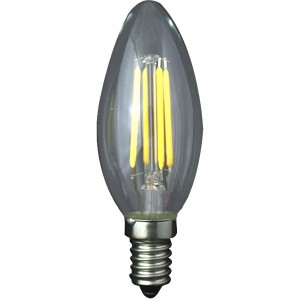 100pcs E-14 C6 FILAMENT LED BULB 220V 4W 2800K