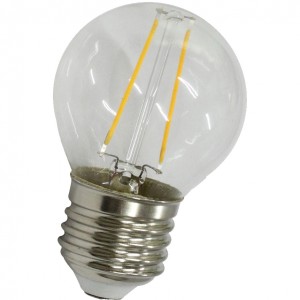 100pcs E-27 G45 FILAMENT LED BULB 220V 2W 2400-2600K